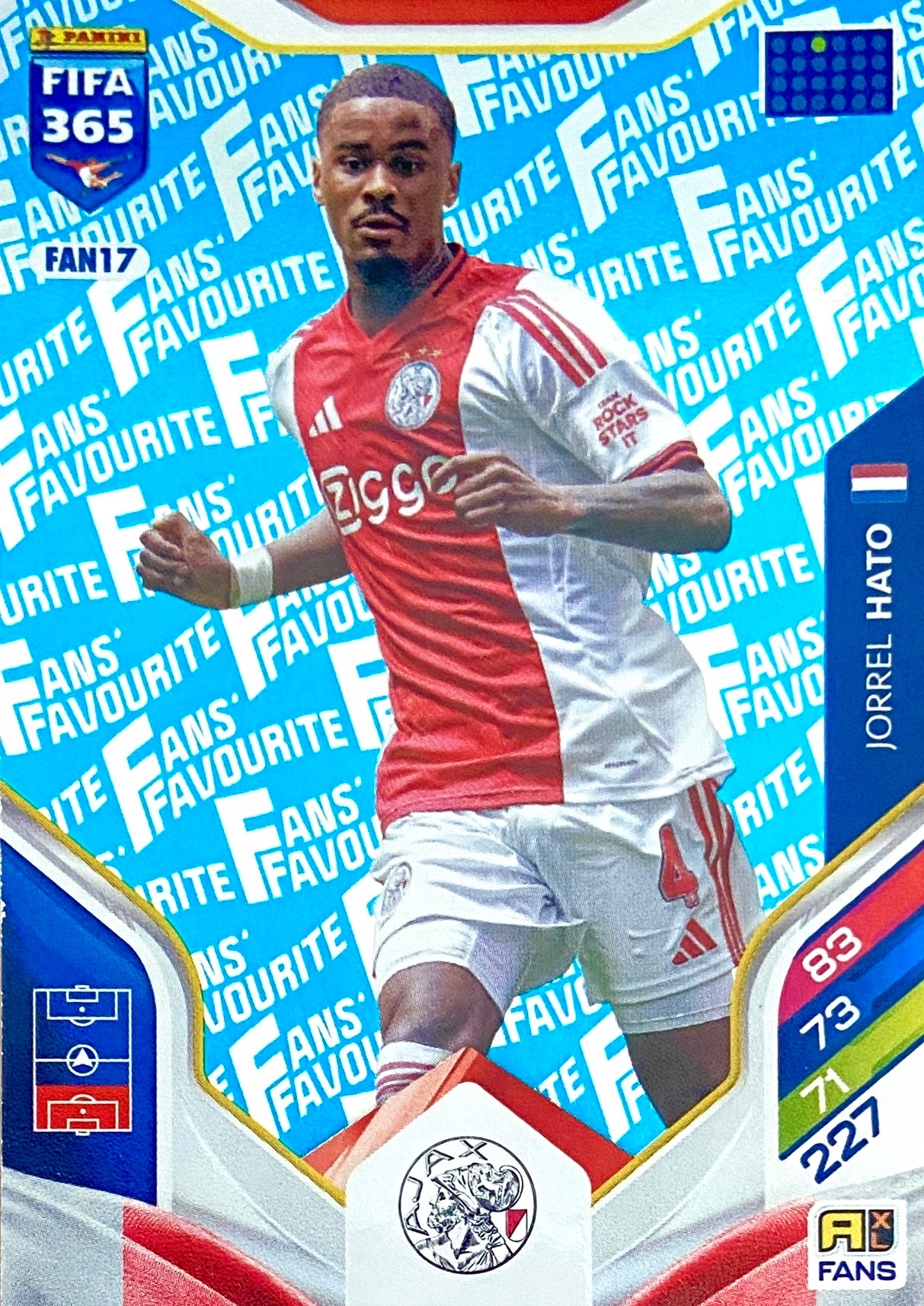 Panini Fifa 2026 Fans’ Favourite Blue Fan 17 Jorrel Hato (afc Ajax)