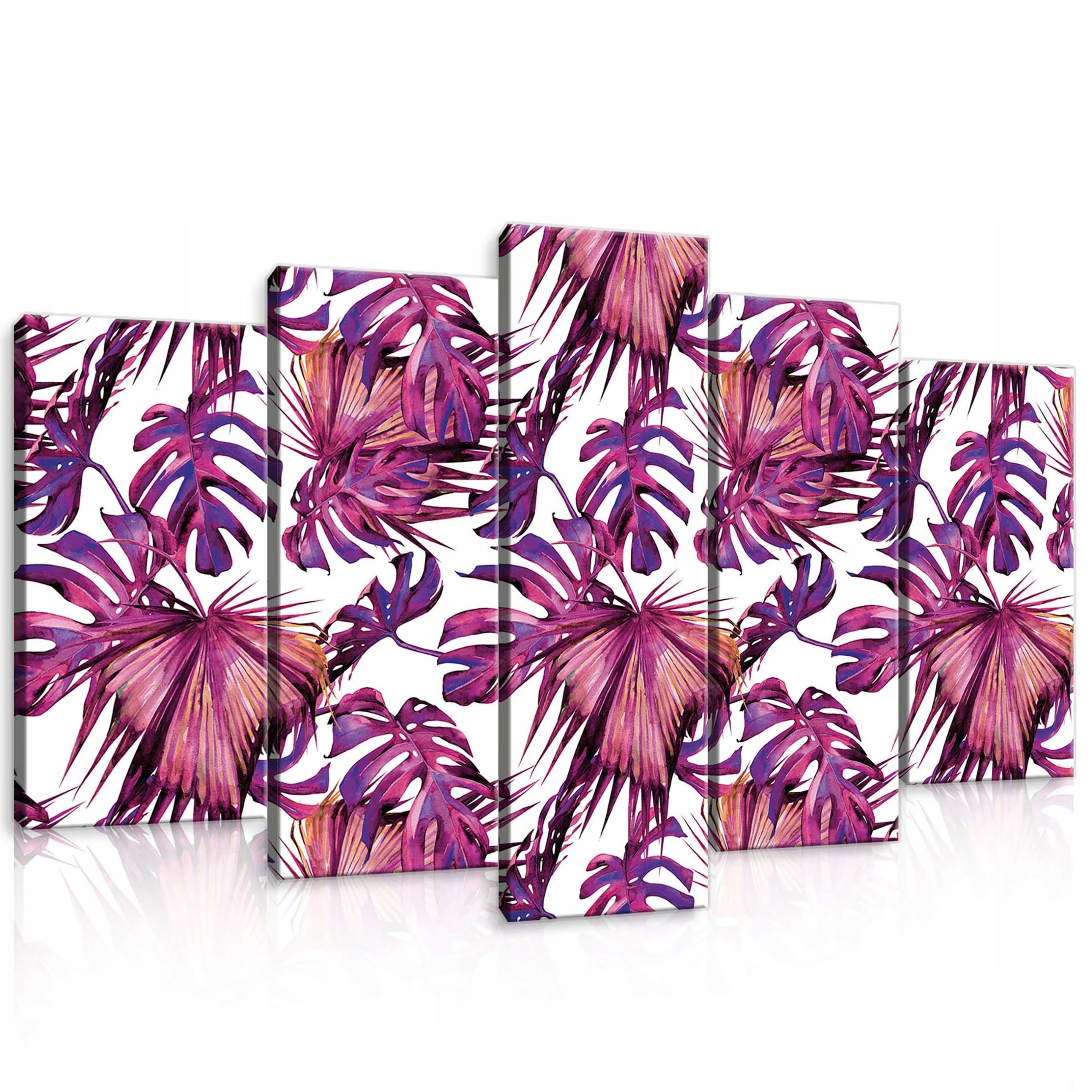 Obraz 100x60 Tropické listy monstera palma exotika léto barvy botanika