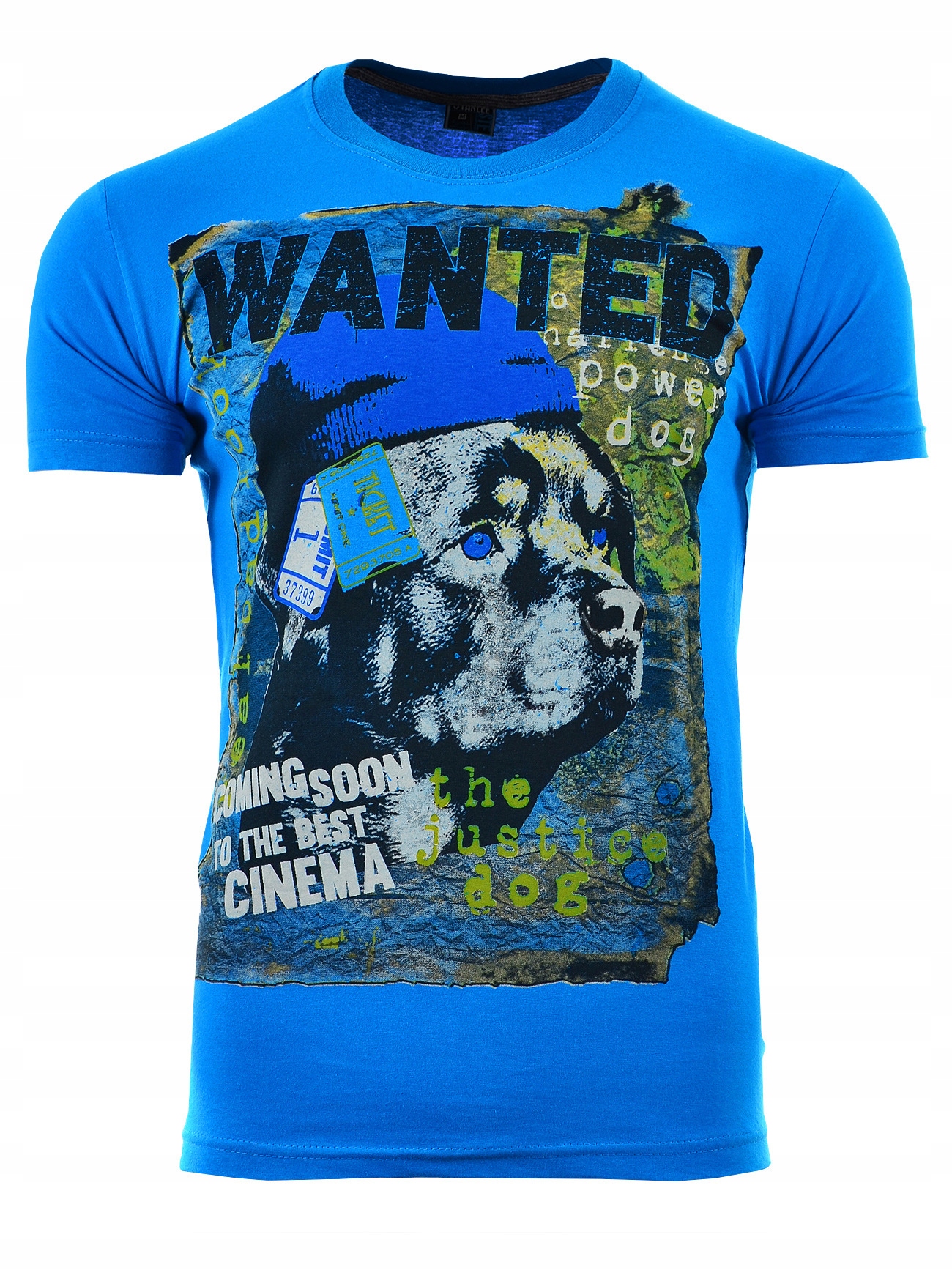 

2XL Koszulka T-shirt Wanted Turkusowa