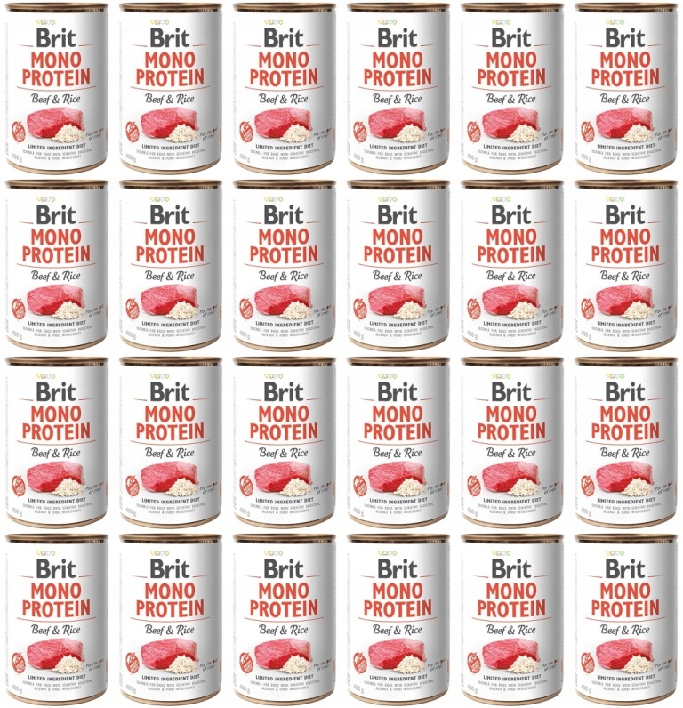 Levně Brit Mono Protein Hovězí s Rýží 24 x 400 g