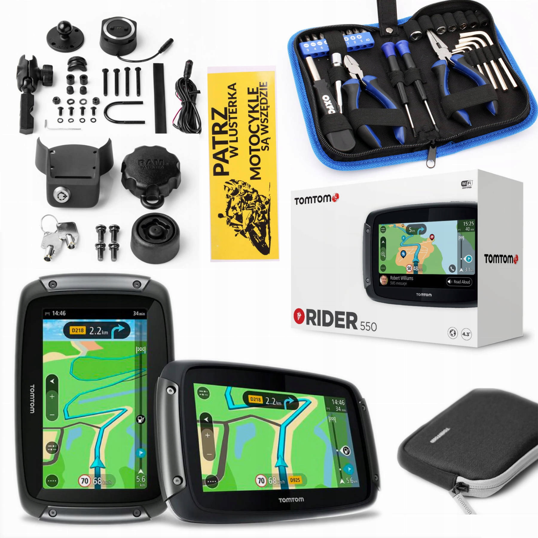 TomTom RIDER 550 - Premium Pack - navigateur GPS - moto 4.3 grand écran -  Autres accessoires pour GPS / assistant d'aide à la conduite