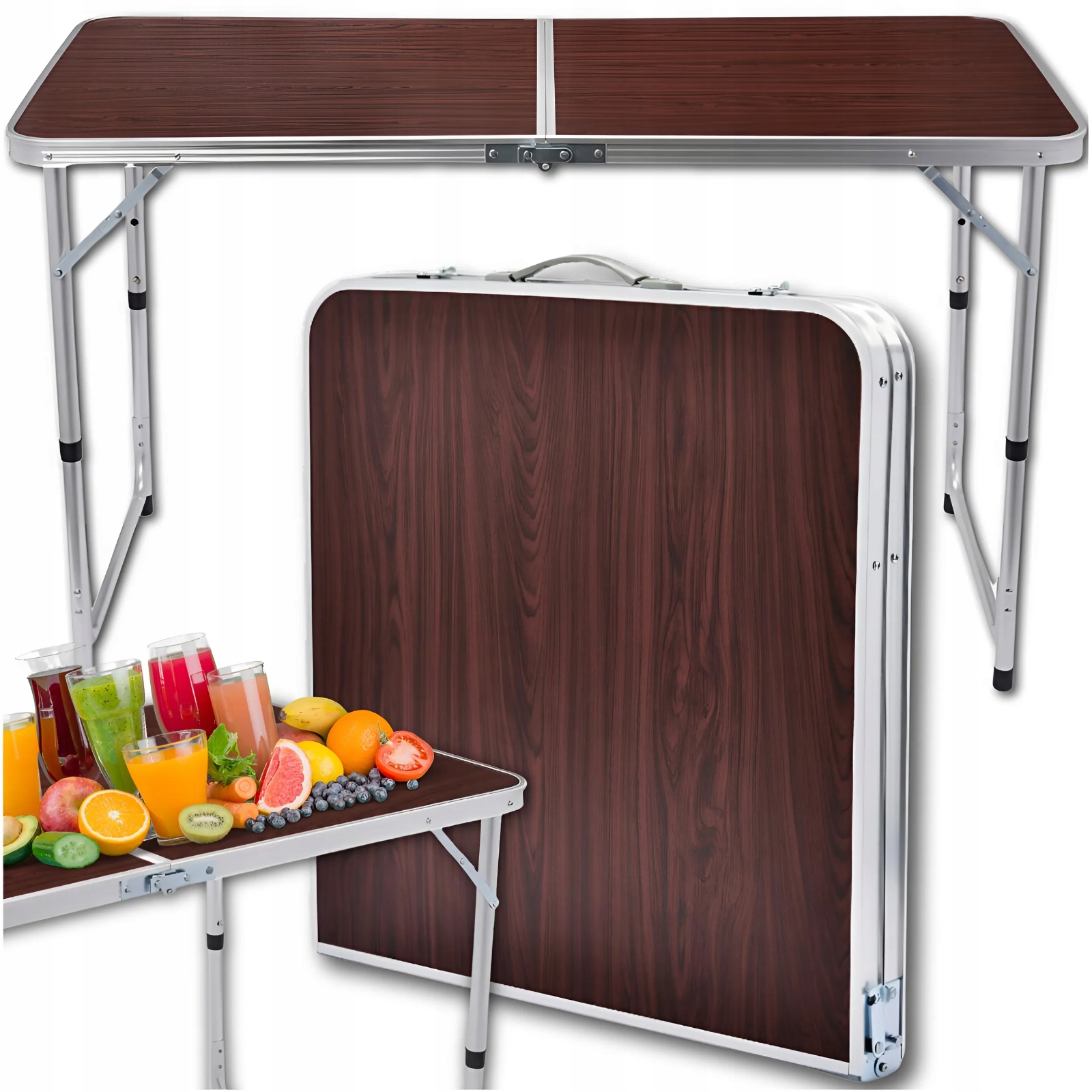 STÓŁ TURYSTYCZNY SKŁADANY STOLIK OGRODOWY TARASOWY 120X60 BIWAK GRILL OGRÓD