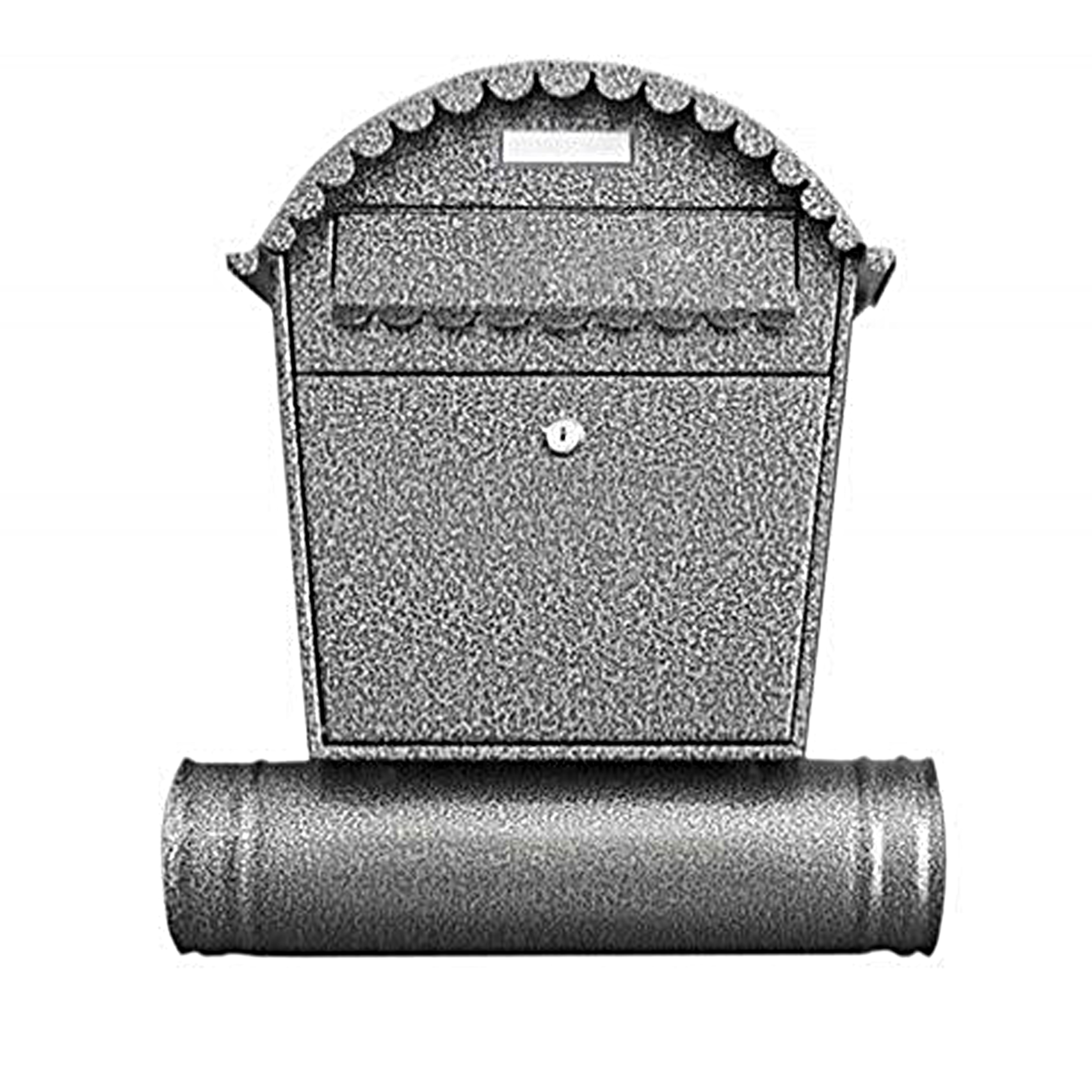 Poštovní schránka s novinami, staré stříbro, Retro styl