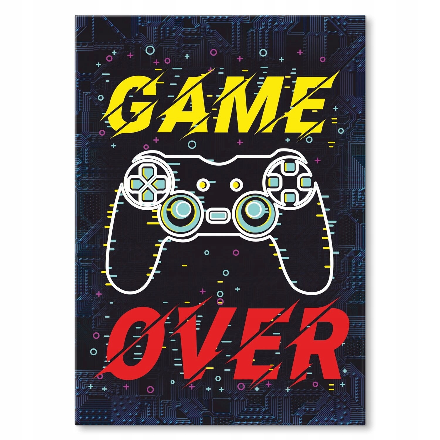 Plakát Kovový Dárek Plech Ozdoba Na Zeď Nápis Game Over Pro Hráče