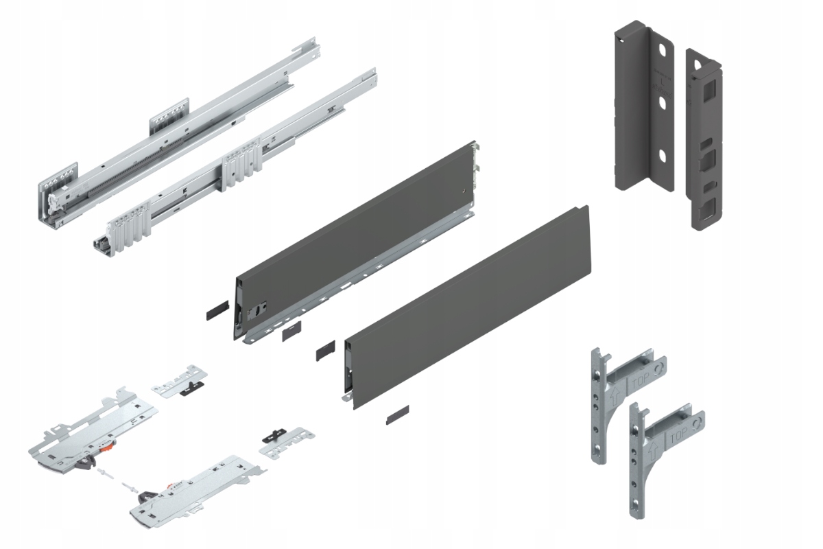 Blum Zásuvka Merivobox 600 stredná K Tip-On Antr 40 kg