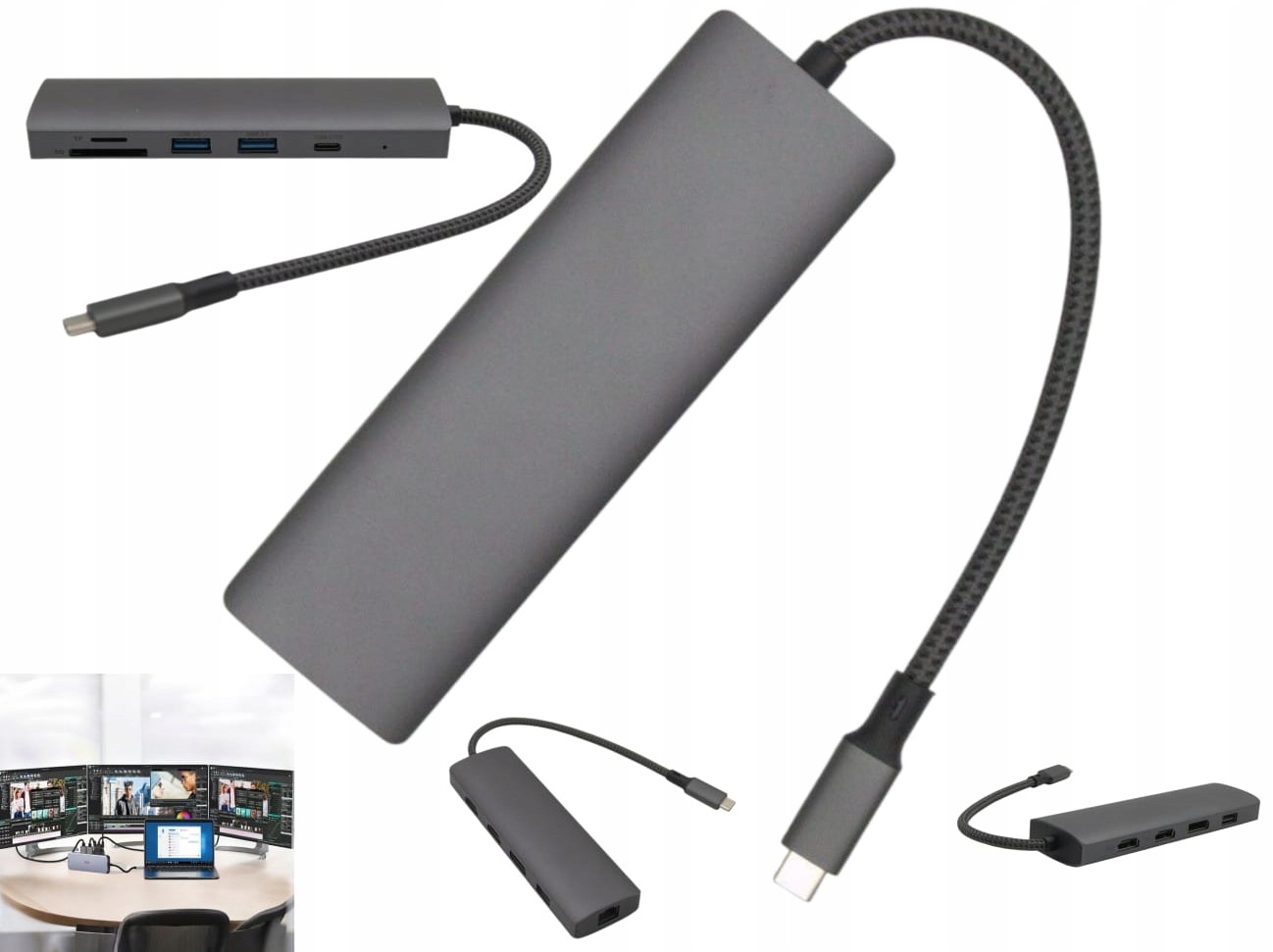 Apple Multiport Usb-c s Pd nabíjením Čtečka Sd MicroSD Hub pro notebooky