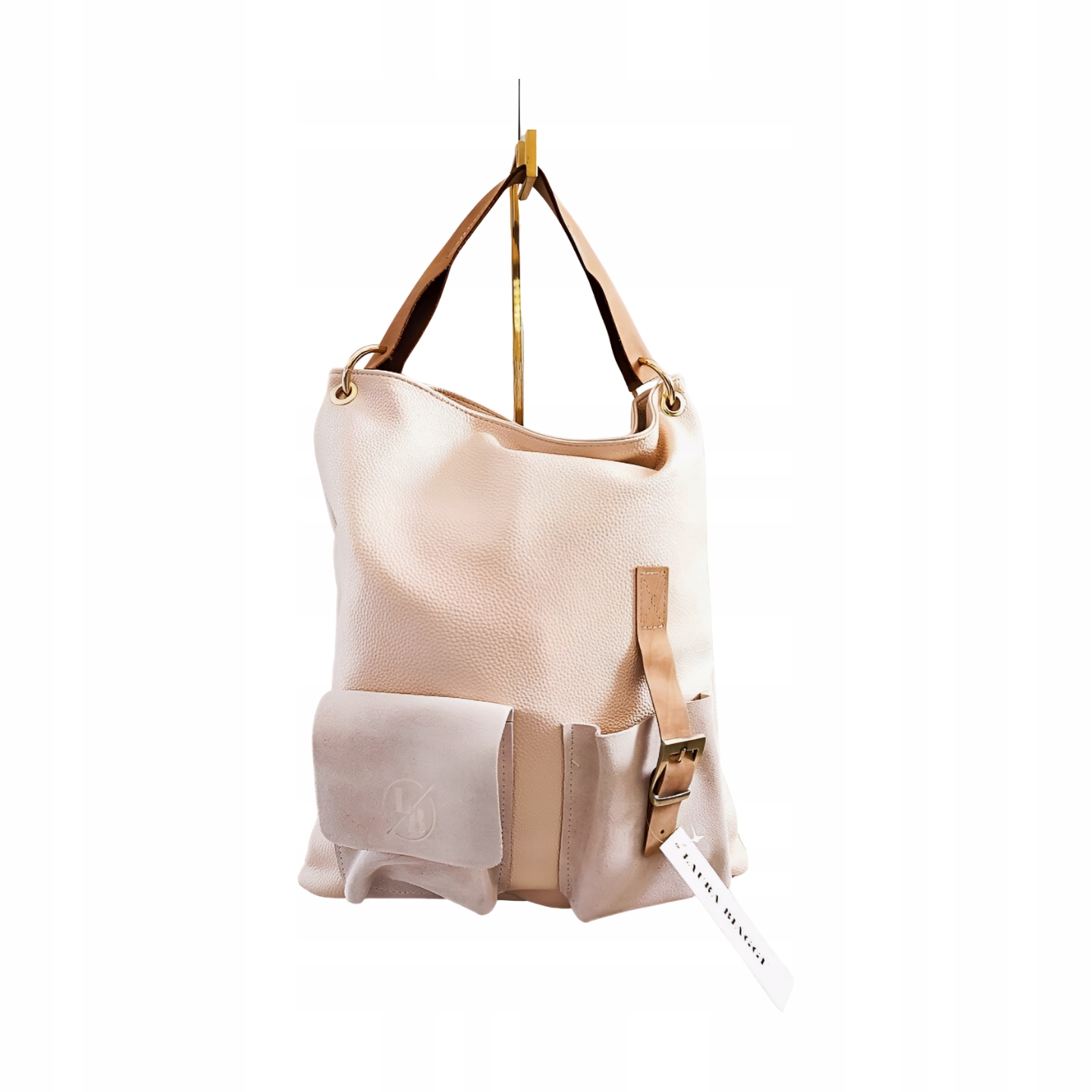 Laura Biaggi shopper kabelka béžová s kapsami