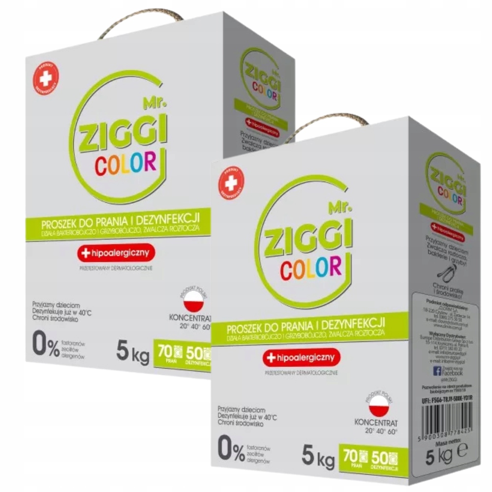 Levně Mr. Ziggi Color Hypoalergenní Prací Prášek 2x70 praní
