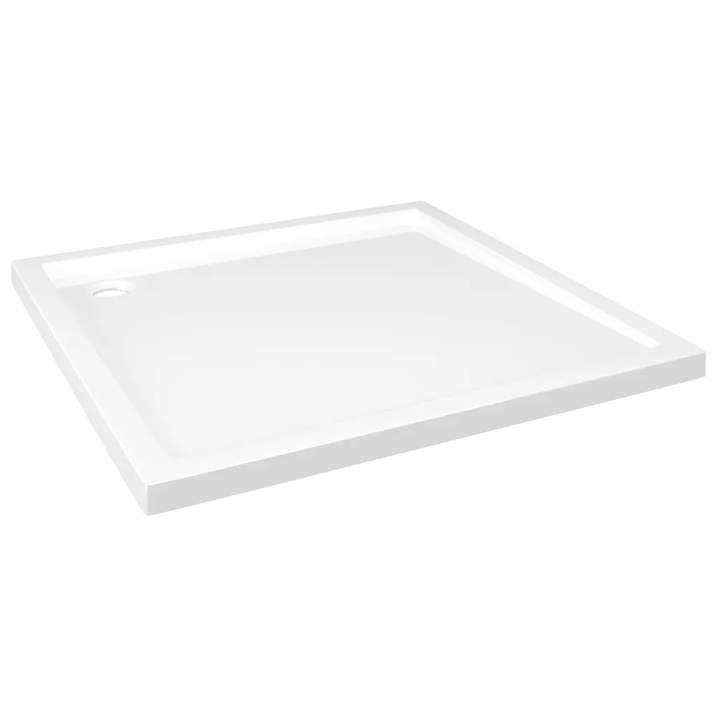 Sprchová vanička 80 x 80 x 4 cm, bílá, Abs vyztužená skelným vláknem