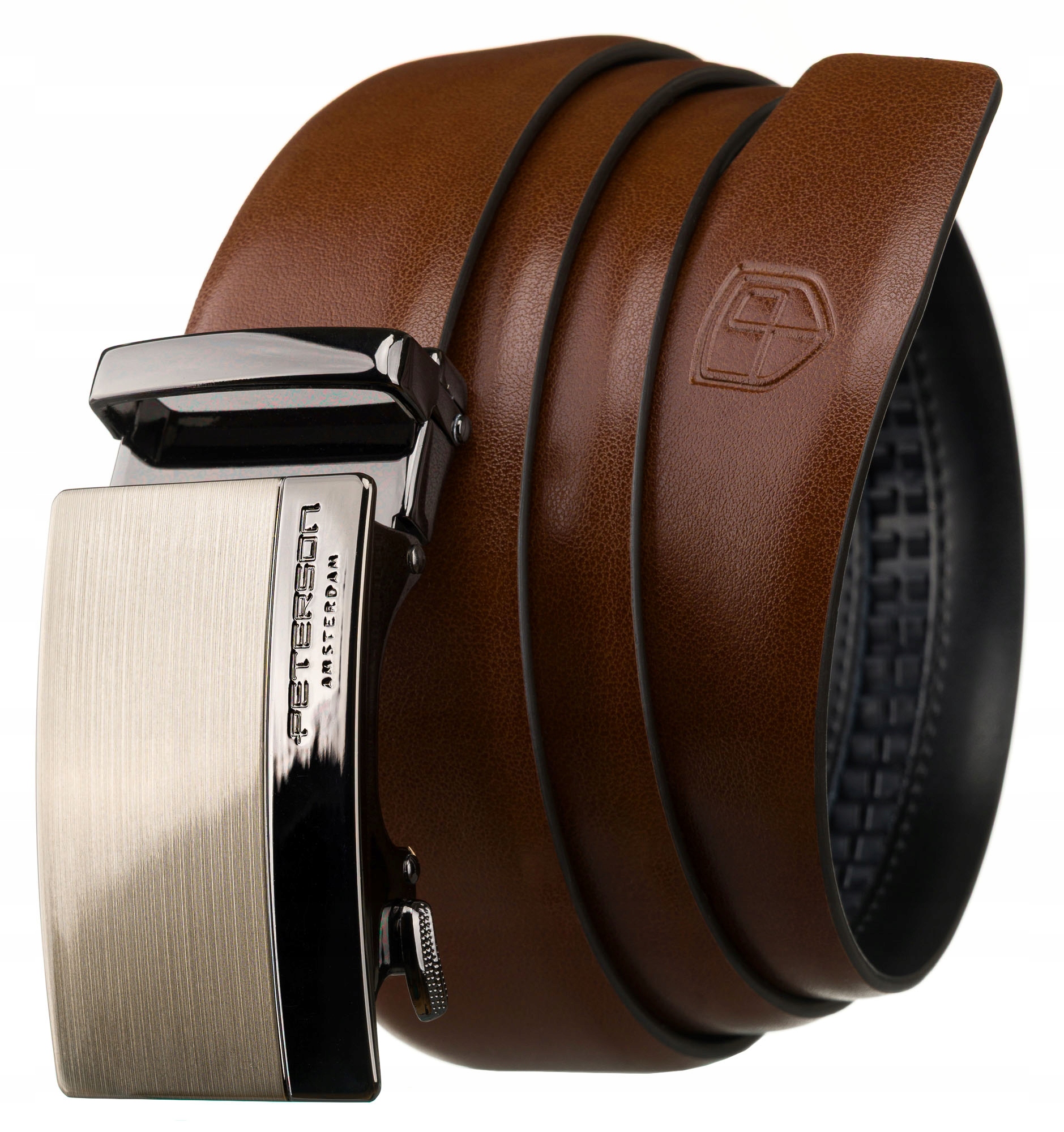 Pasek automatyczny męski do spodni skórzany ze skóry automat