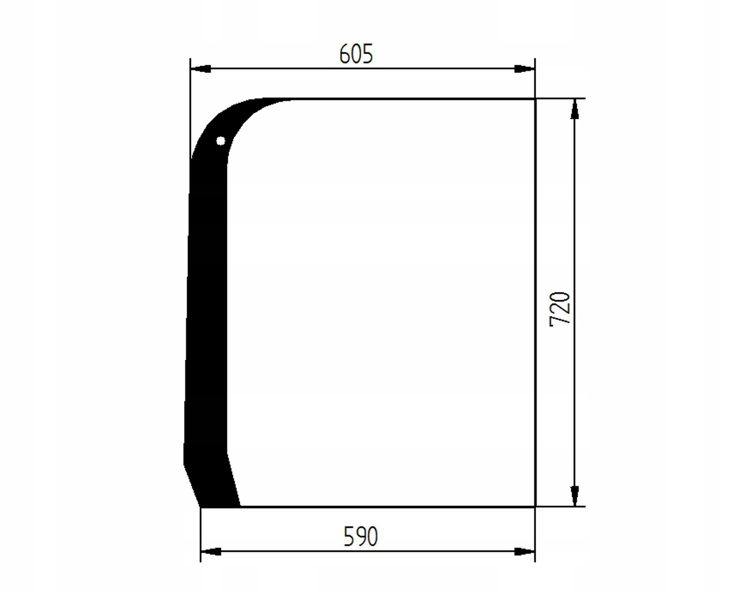 sklo bagr Volvo boční pravé zadní 14519881
