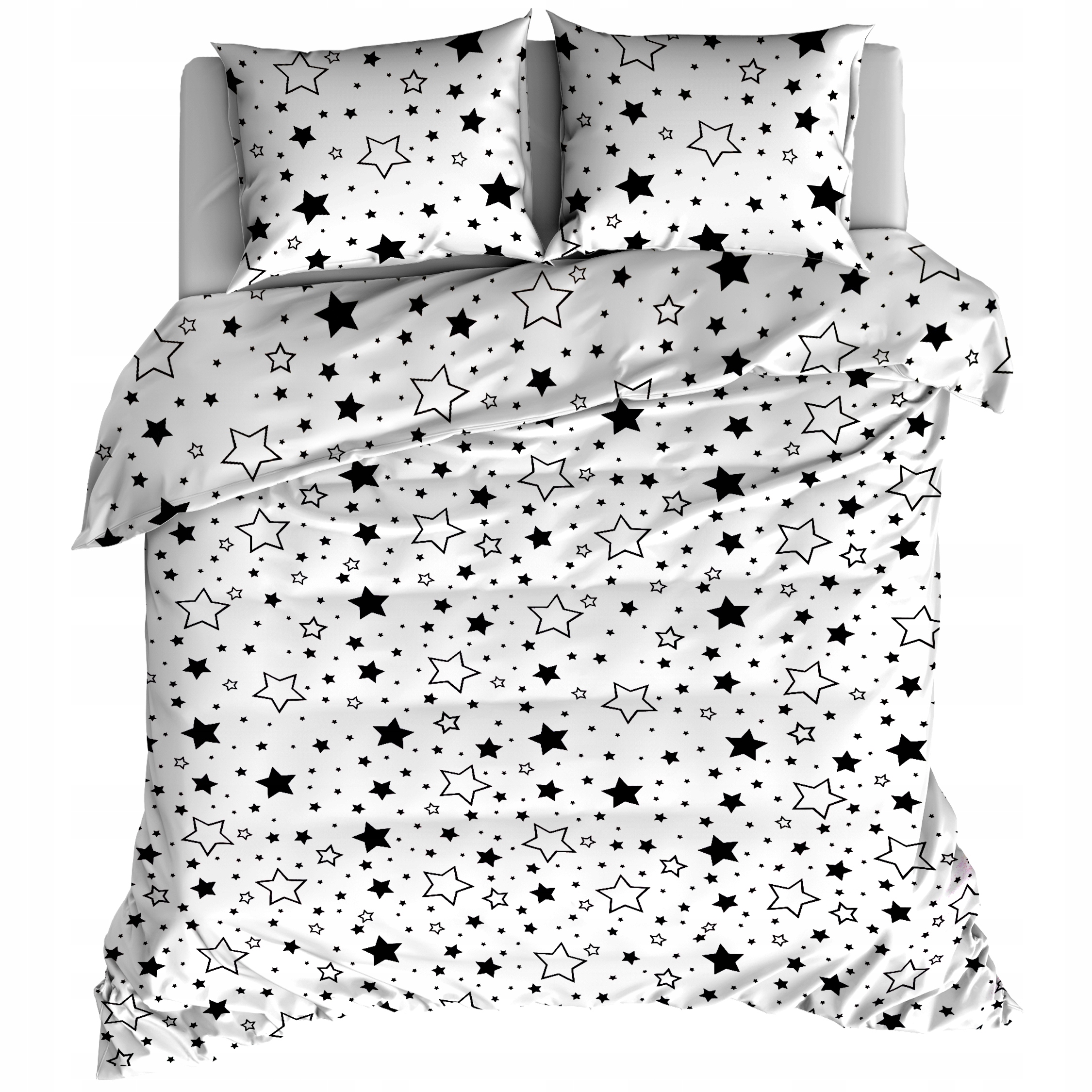 

Pościel Bawełna 160x200 W Gwiazdki Czarne