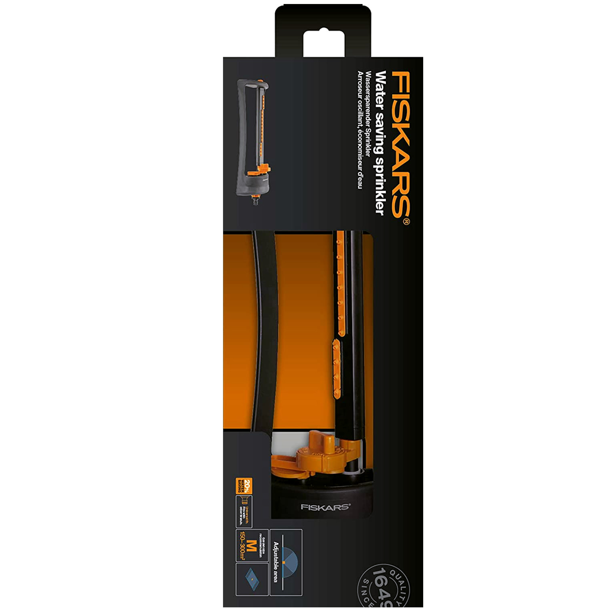 Zahradní kyvadlový zavlažovač Nastavitelný Úsporný Univerzální Fiskars M