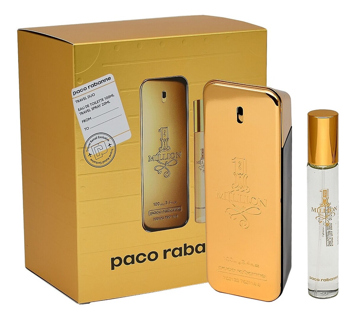 Paco Rabanne 1 Million Sada toaletní voda 100 ml toaletní voda 20 ml