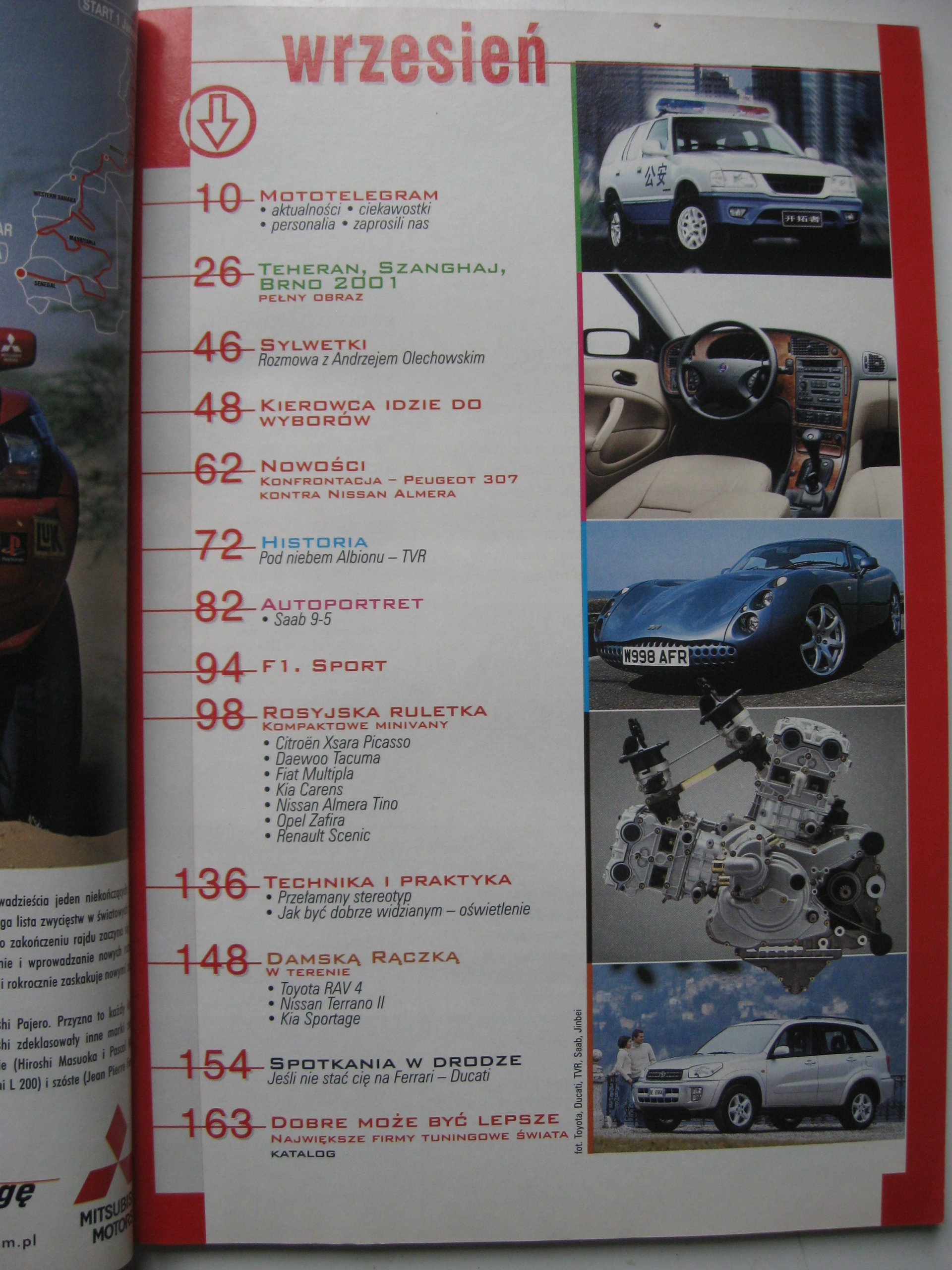 Magazyn SAMOCHODY ŚWIATA 2001 Tytuł Magazyn SAMOCHODY ŚWIATA 2001
