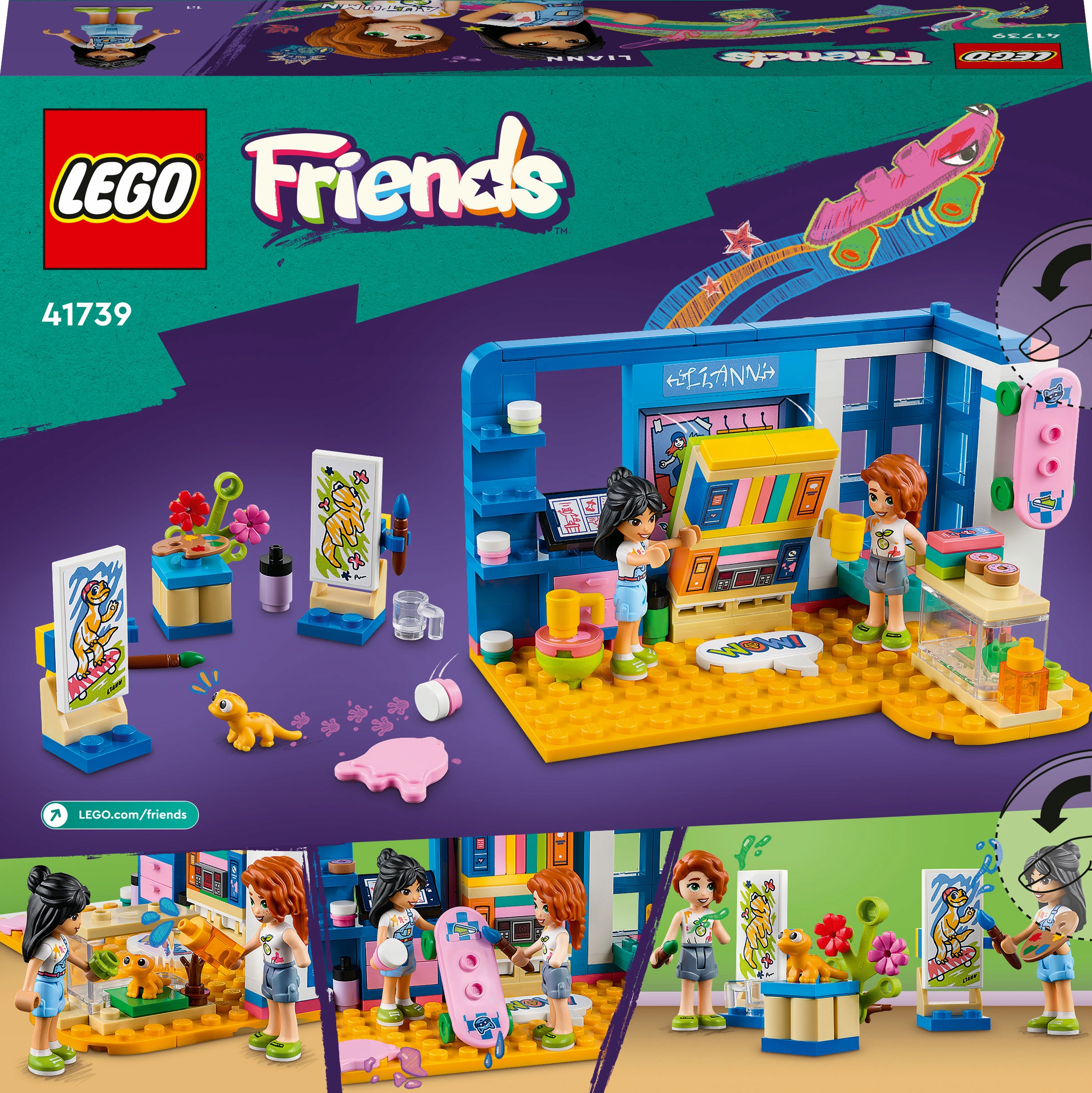 LEGO Friends Pokój Liann 41739 Liczba elementów 204 szt.