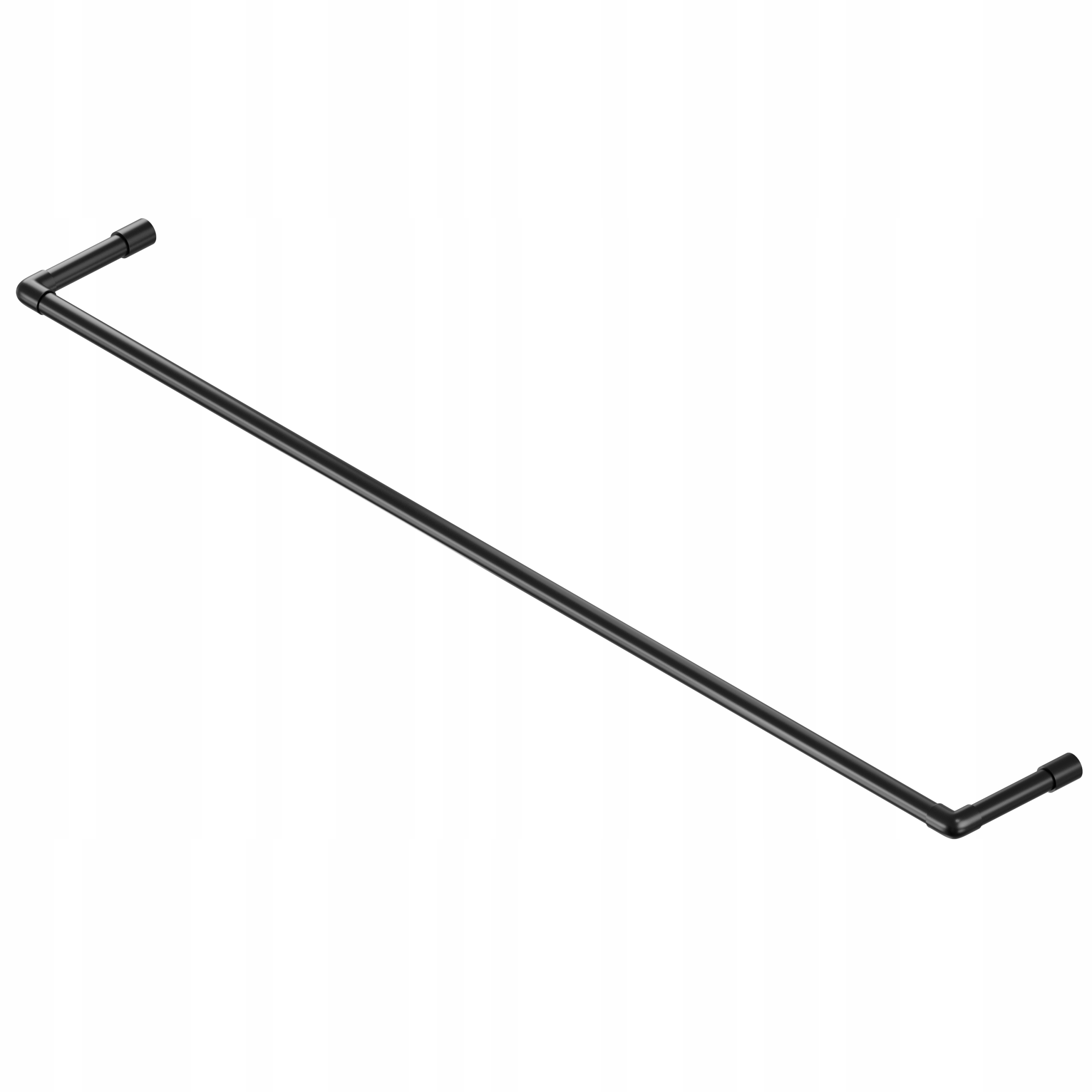 Koupelnový Věšák Na Ručníky, Držák Fi 25 MM, Černý, Mat, 148 CM, Ginger