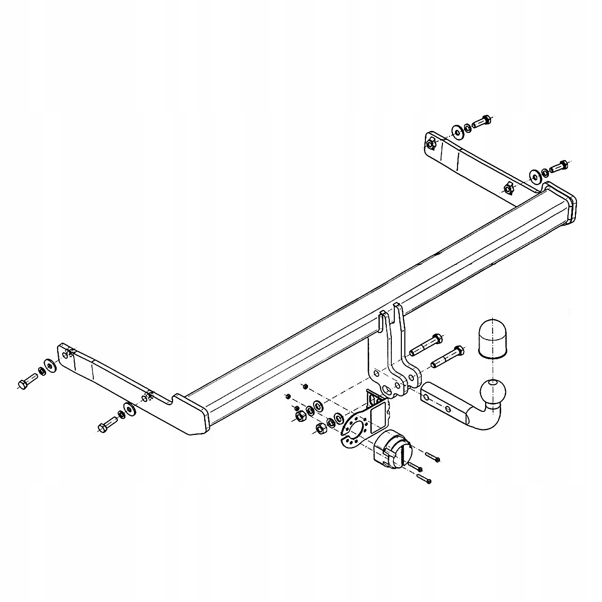 Hak holowniczy do Volkswagen Arteon Liftback od 17 MODUŁ 13 PIN GRATIS Nowy Producent Steinhof