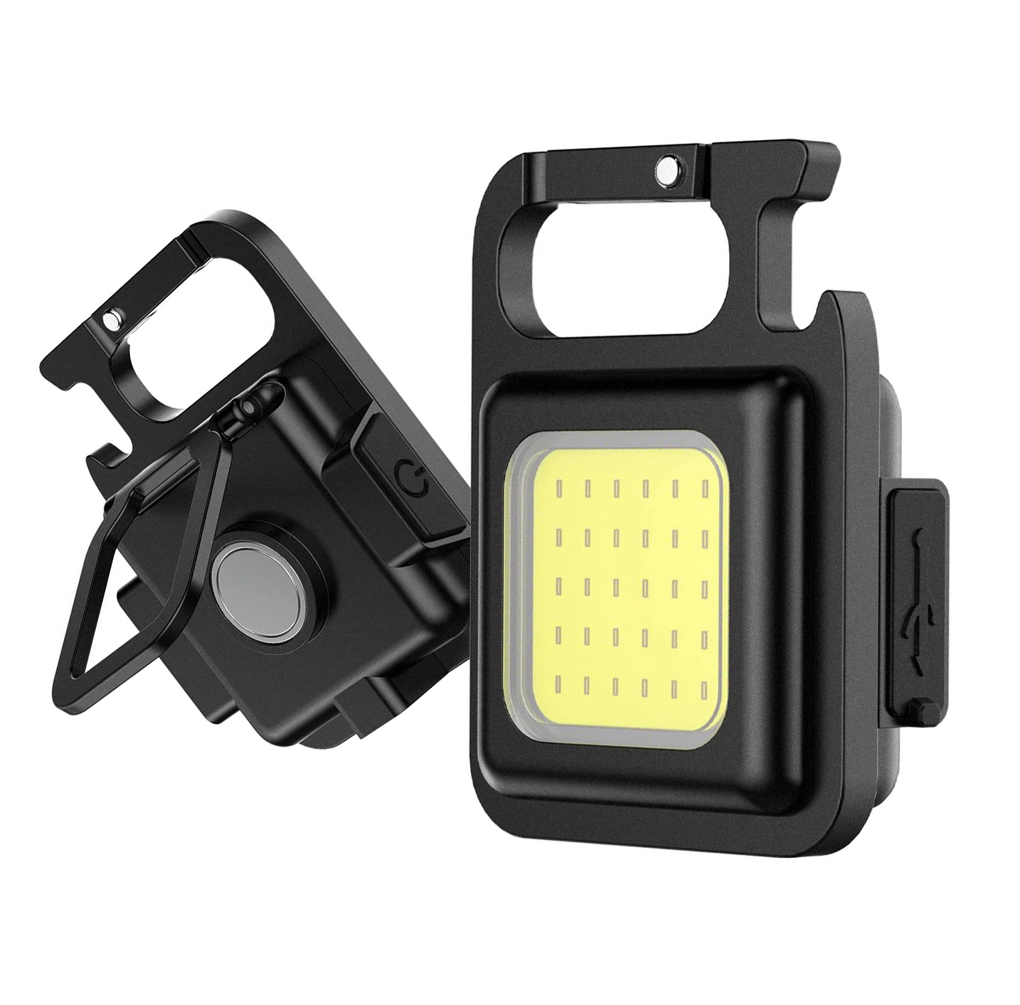 LAMPKA LED COB BRELOK OTWIERACZ MAGNES USB ALUM. Zasilanie akumulatorowe