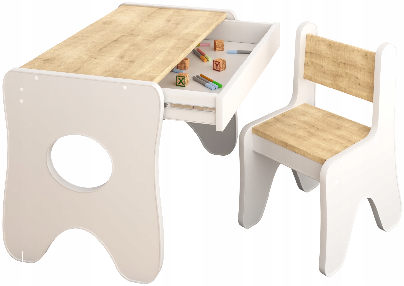 Stolik i krzesełko z szufladą Różne kolory Płeć chłopcy dziewczynki