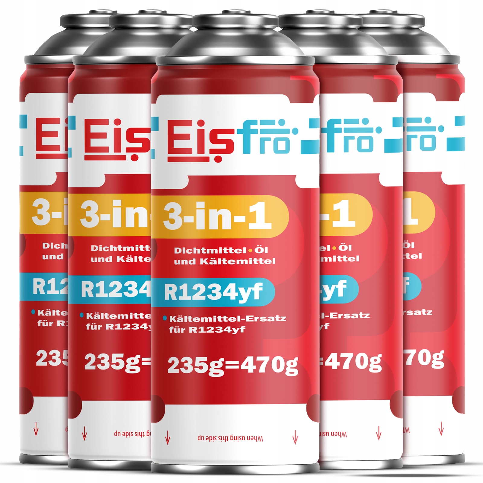 5x Gaz Pro Klimatizace R1234yf chladivo 3v1 1175g Velká Sada