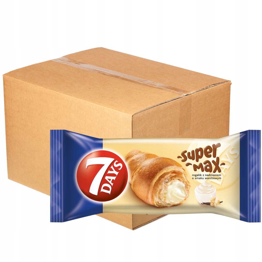 Levně 7 Days Max Croissant s vanilkovou náplní 110 g x 20 kusů