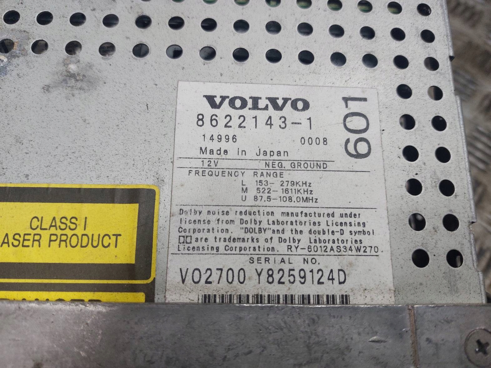 RADIO ODTWARZACZ VOLVO S80 e 8622143-1