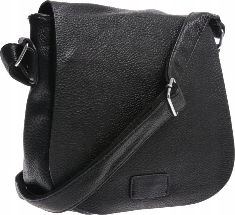 Torebka Damska Listonoszka Damska Z Klapką czarny