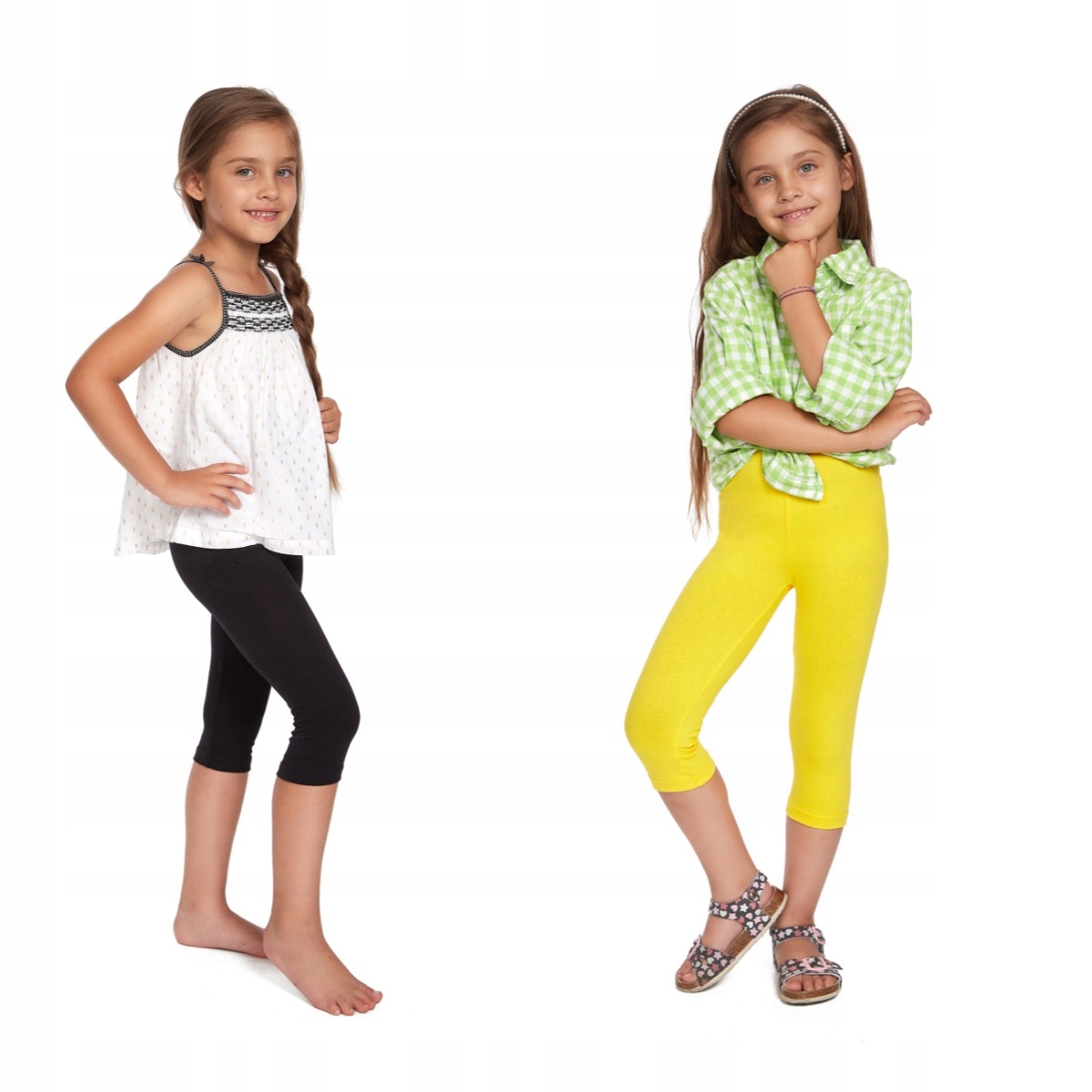 

Zestaw 2X Legginsy Dziecięce 3/4 Getry 116