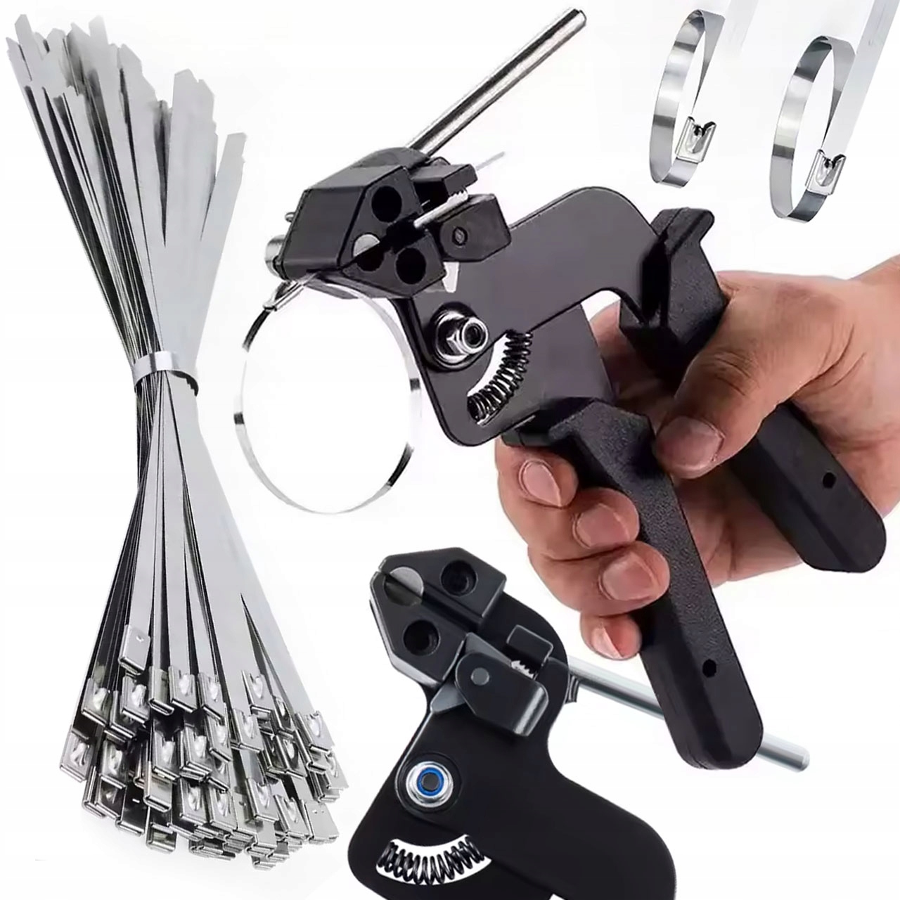 Zaciskarka Opasek Stalowych Ucinak 12MM 100 Opasek Nierdzewnych 4,6X200MM