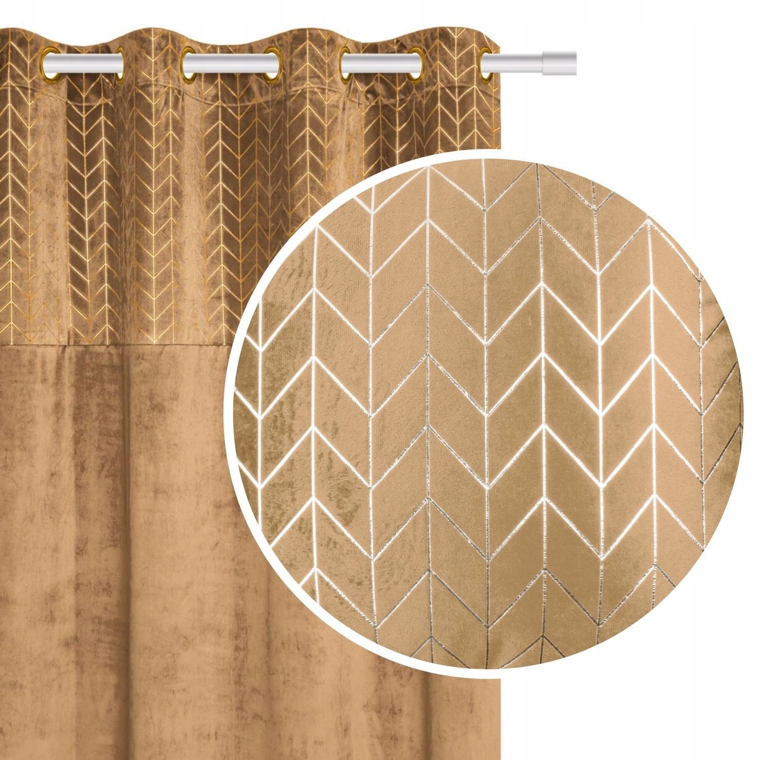 

Zasłona Welurowa 140x250 Velvet Nord Musztardowa