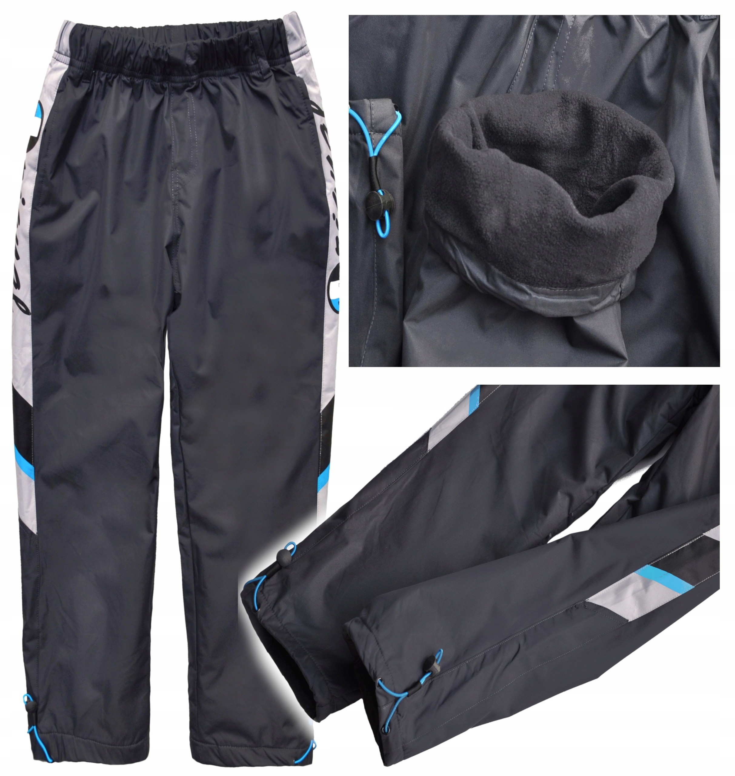 BERG Zimowe Spodnie Narciarskie ocieplane polarem (134 140 152 158) r 146