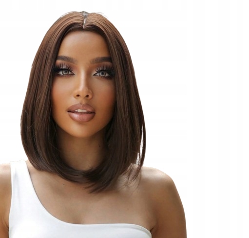 Shein Dámská Paruka Hnědá Krátká Až K Ramenům 1JB