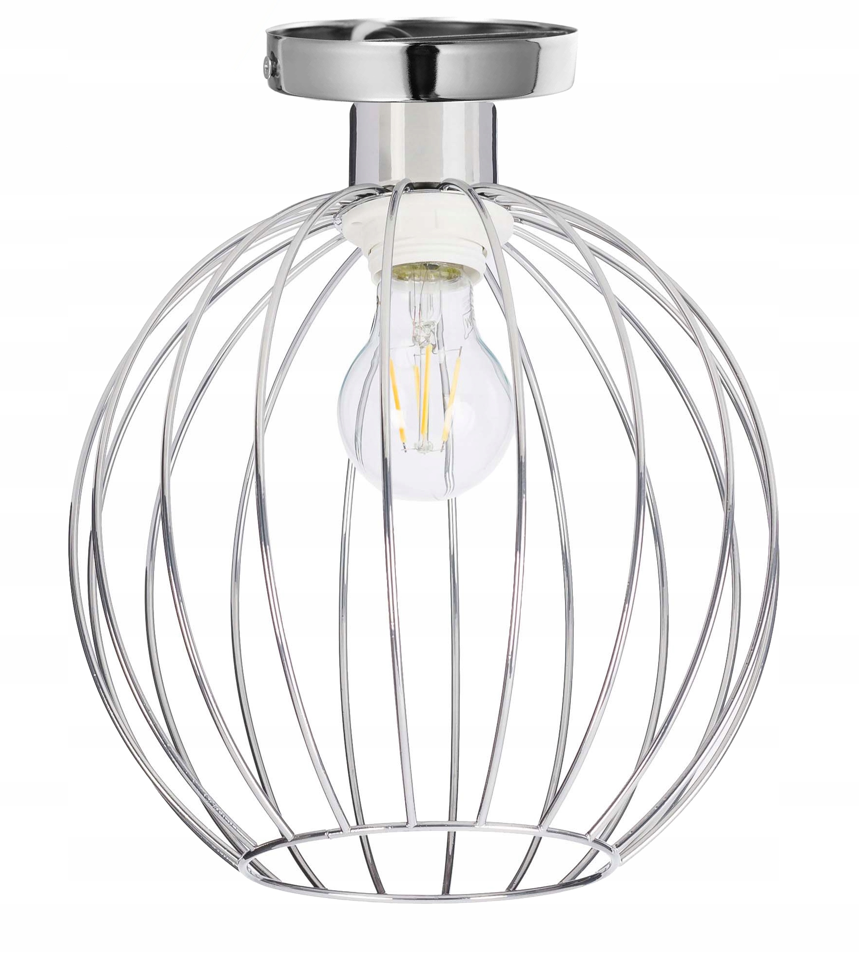 

Lampa stała sufitowa plafon Loft klosz drut na E27