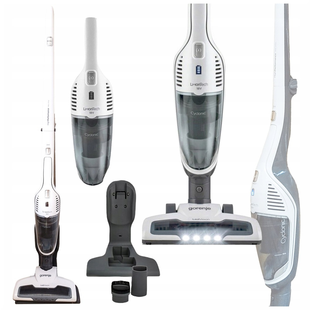 ODKURZACZ PIONOWY GORENJE SVC180FW HEPA 2W1 18V