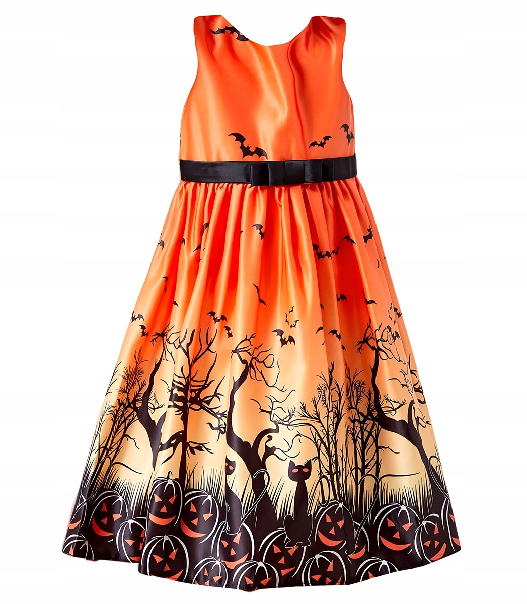 Detské šaty Halloween veľ. 110 - oranžové