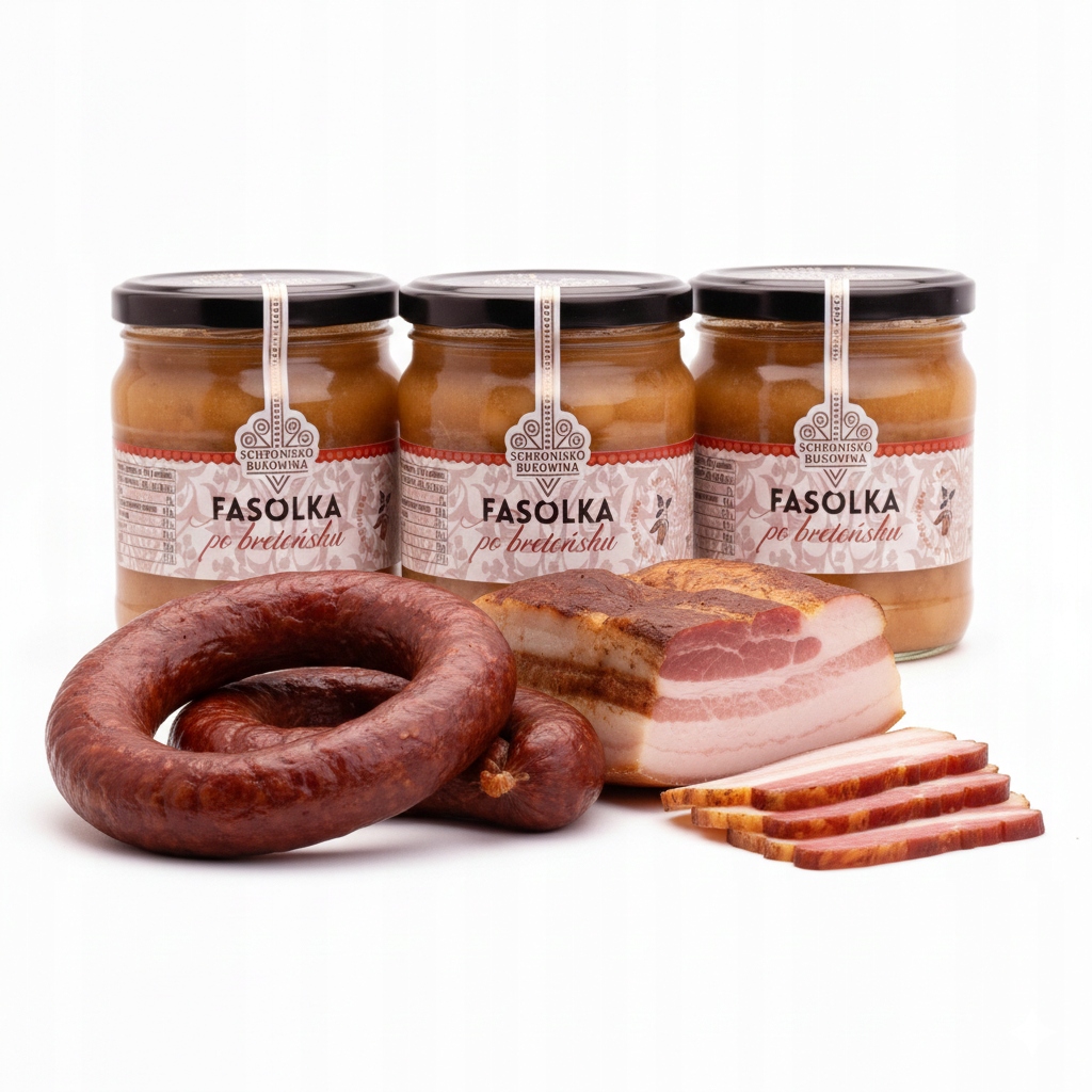 Levně Fazole po bretaňsku 400 g Schronisko Bukowina – bohaté chutné jídlo ve sklenici