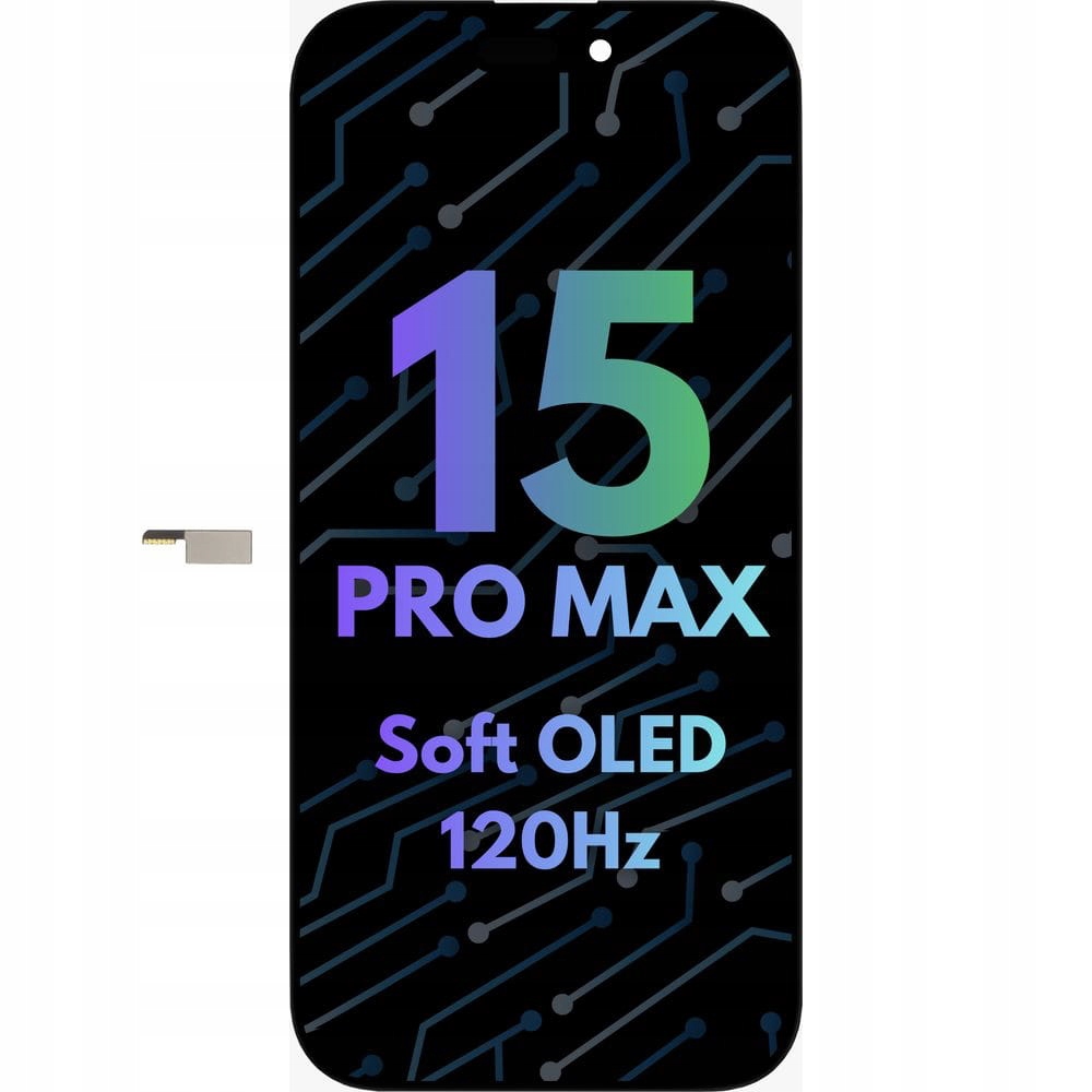LCD displej pro iPhone 15 Pro Max Náhradní Soft Oled 120 Hz těsnění