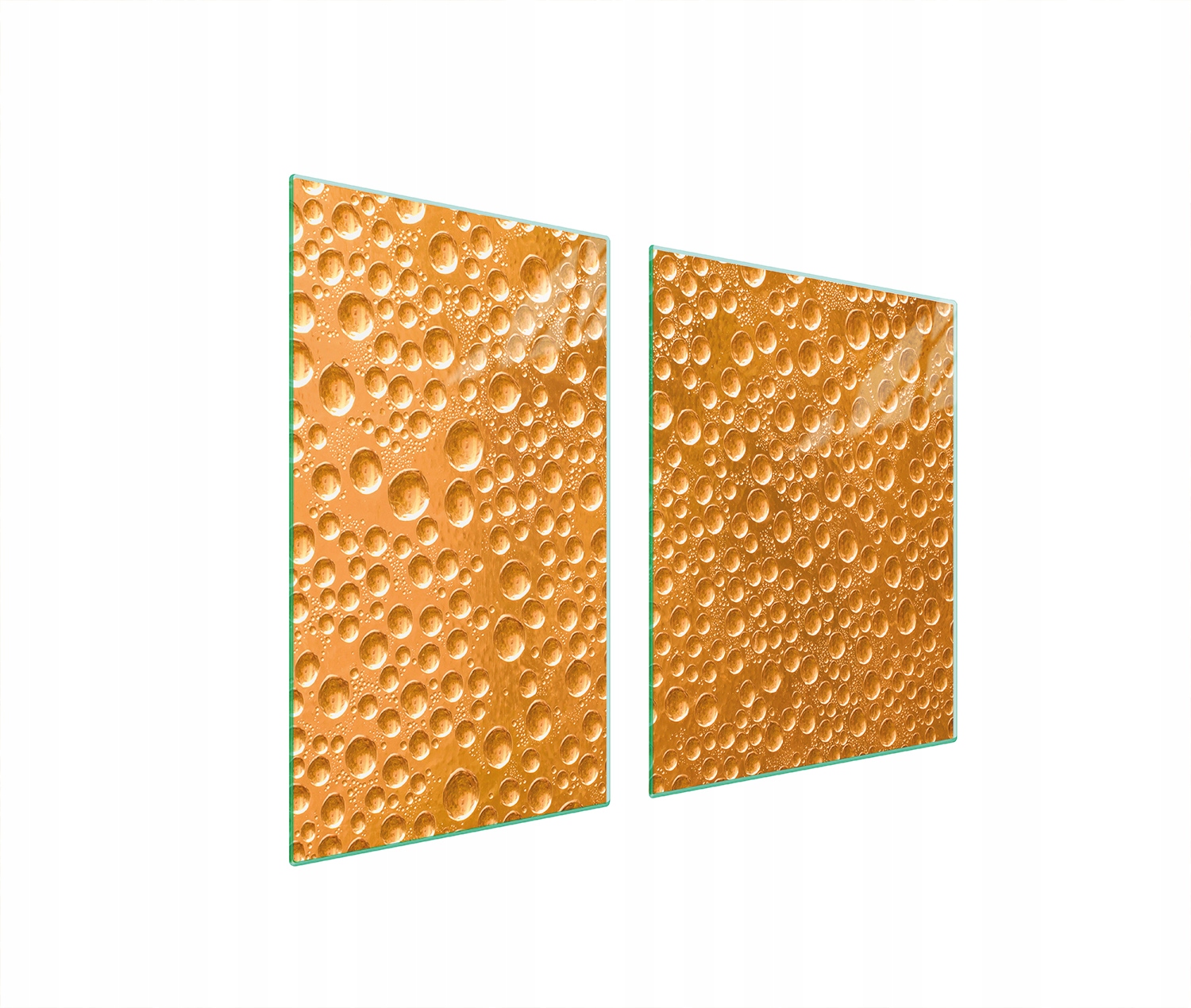 Skleněná Deska a Krájecí Deska 100x52 Kapky Tvrzené Sklo