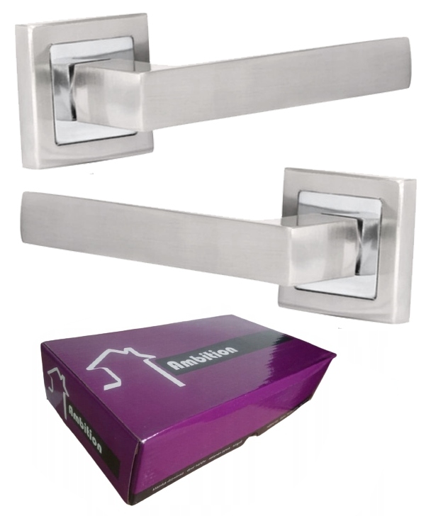 

Klamka Do Drzwi Nikiel Chromowany Szyld Kwadratowy