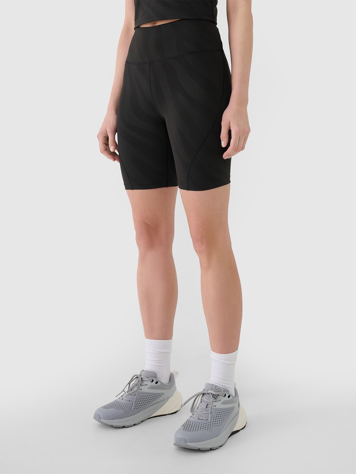 Legginsy Damskie Krótkie 4F Kolarki Bezszwowe Treningowe M F016 SS25