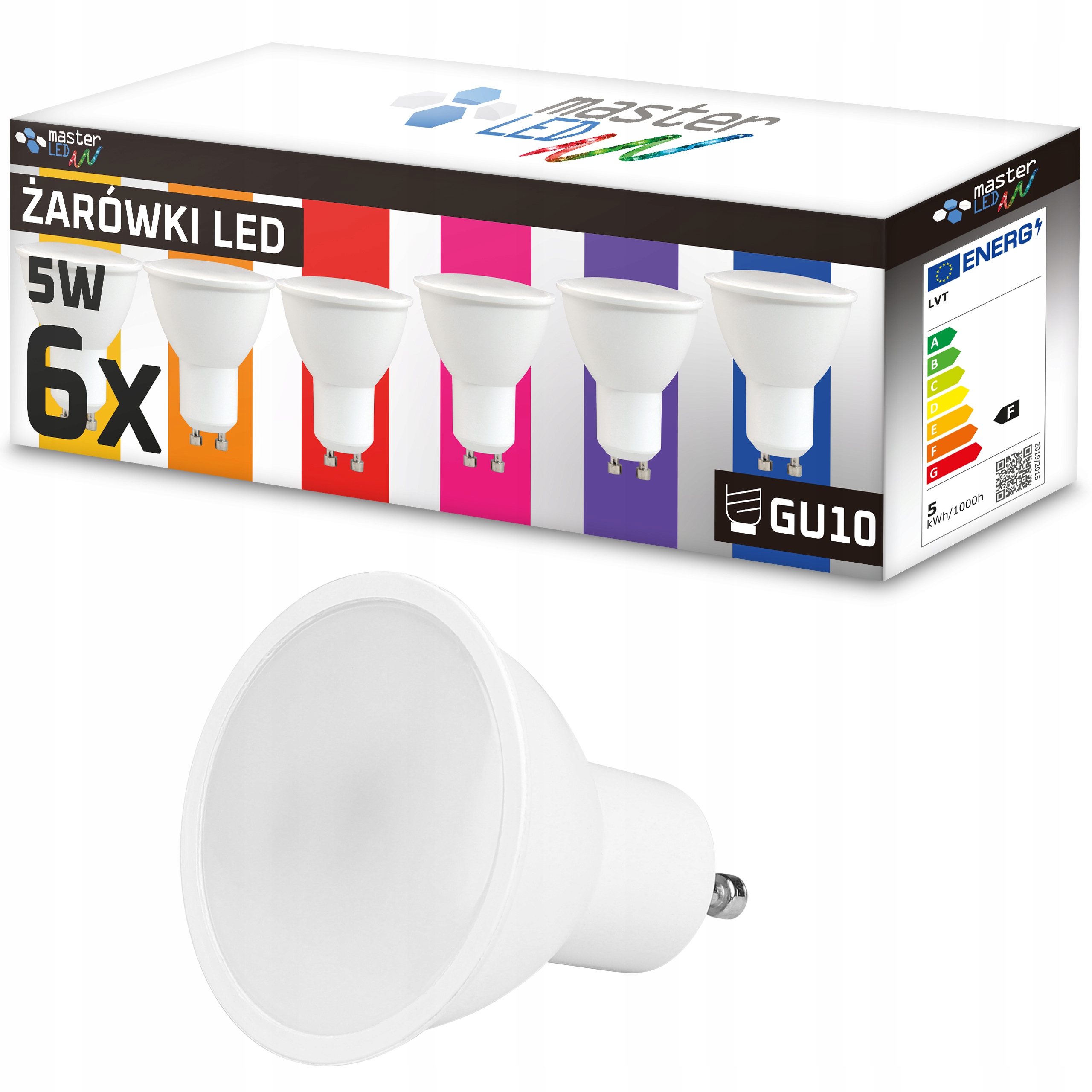 6x Żarówka GU10 LED 5W HALOGENOWA MASTER LED