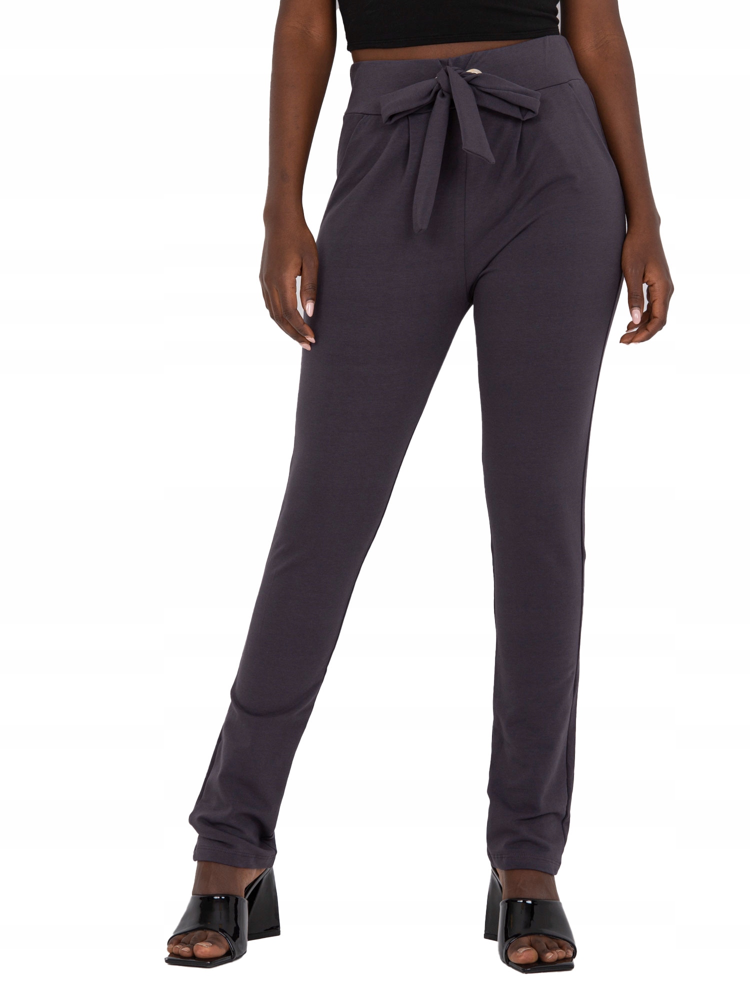 

Spodnie Dresowe Damskie z wiązaniem bawełna - L