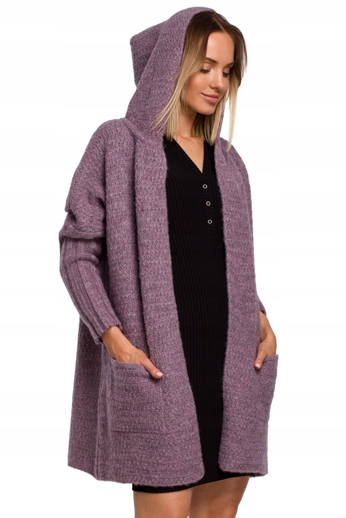 

M556 Kardigan z kapturem wrzosowy L/XL