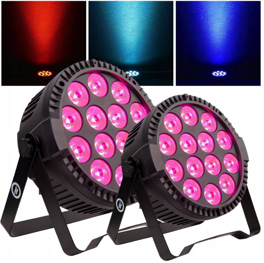 2× Reflektor sceniczny Light4Me PAR RGBW 14x10 14x10W