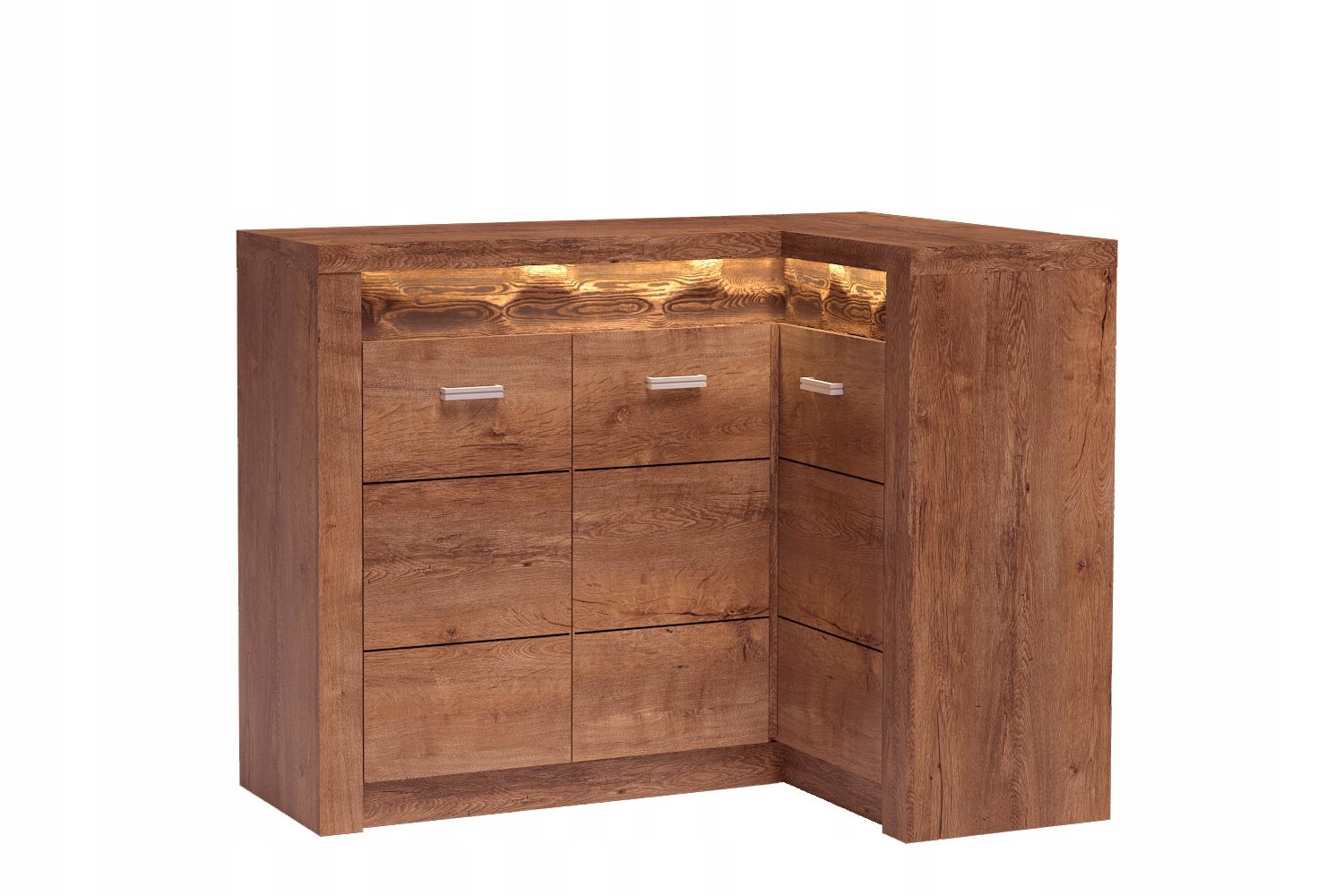 Klasická rohová komoda Velaro Obývací pokoj Kancelář Police Jasan Světlý