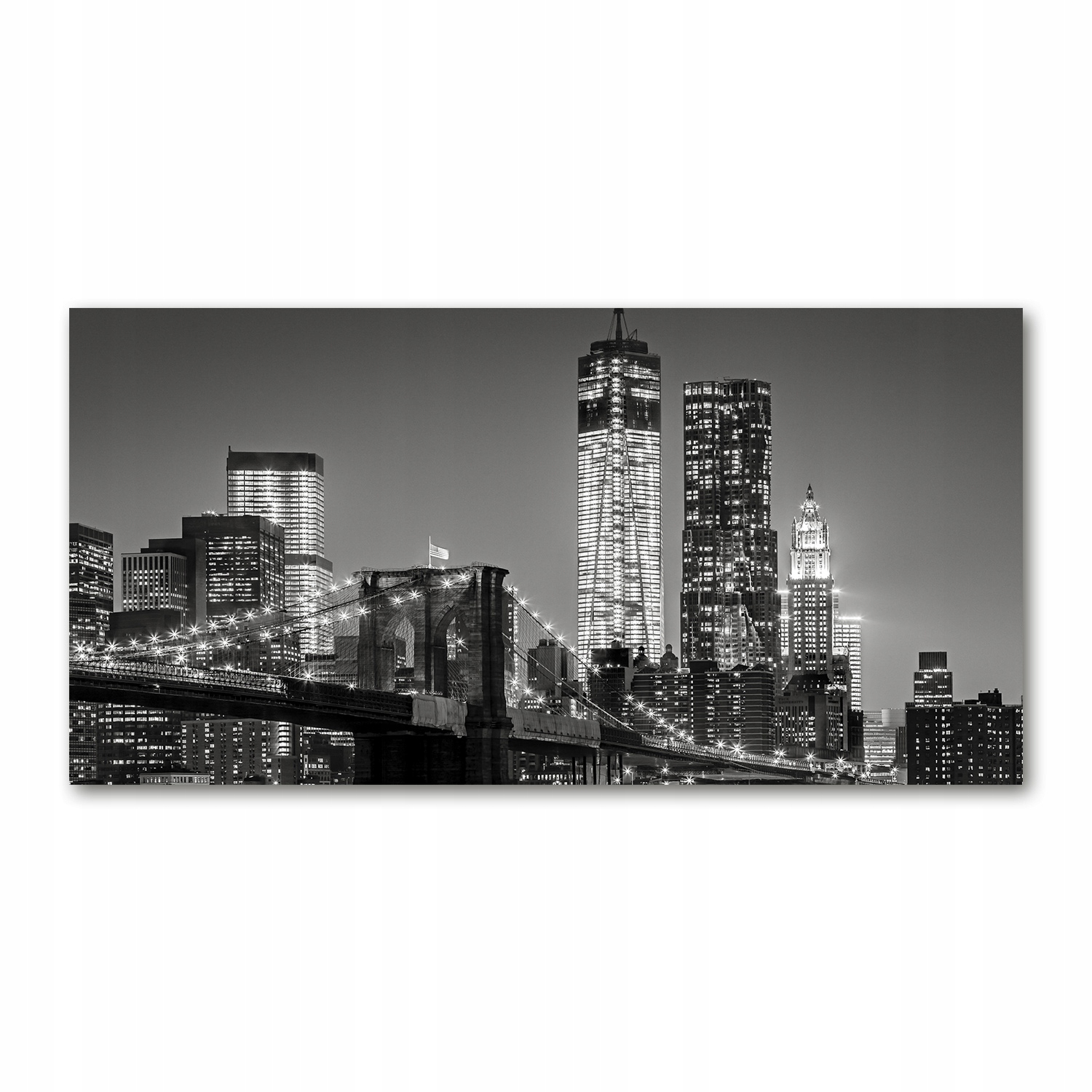 

Foto-obraz akryl Manhattan nocą zdjęcie 140x70 cm