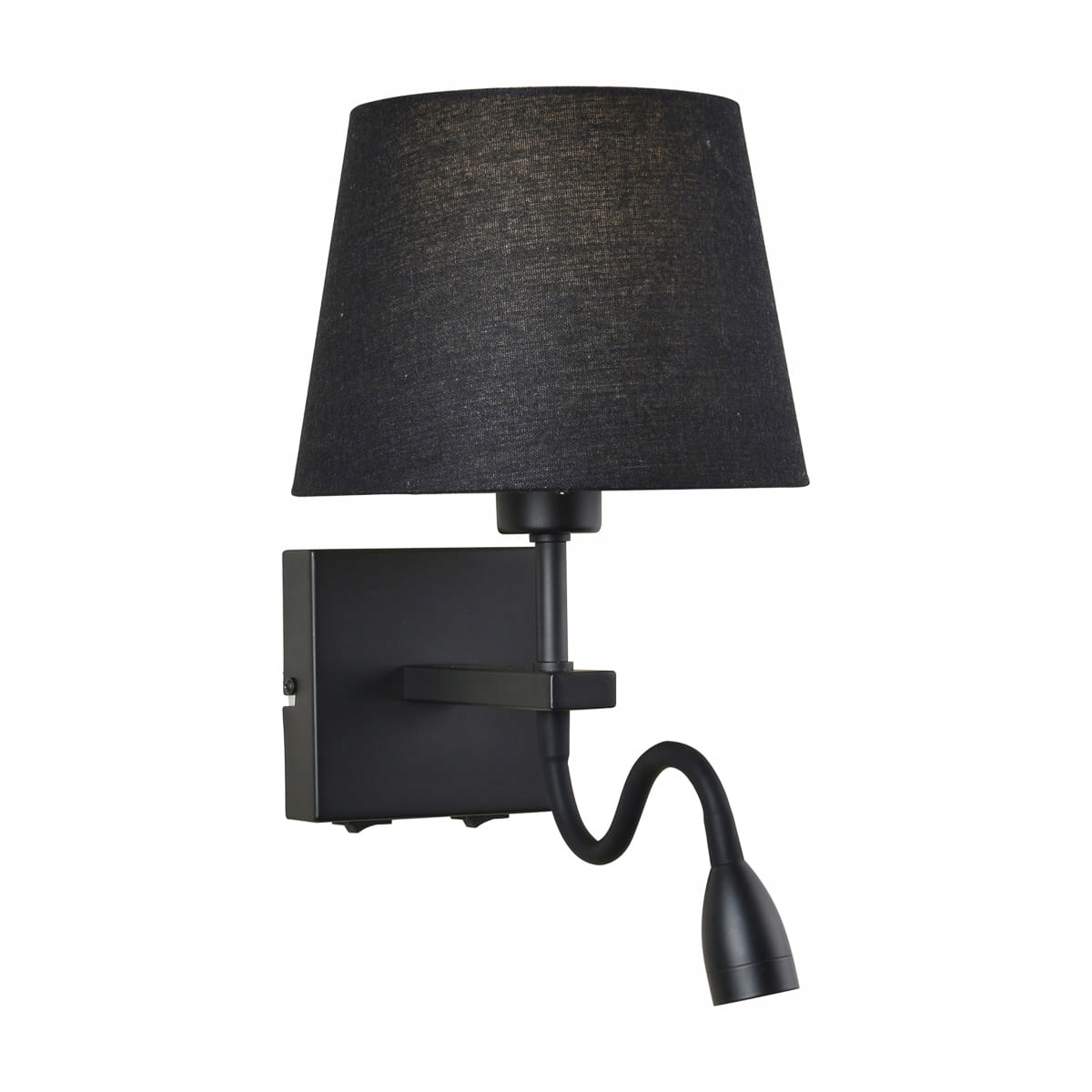 Dvojitá nástenná lampa s lampou na čítanie čierna do spálne Italux
