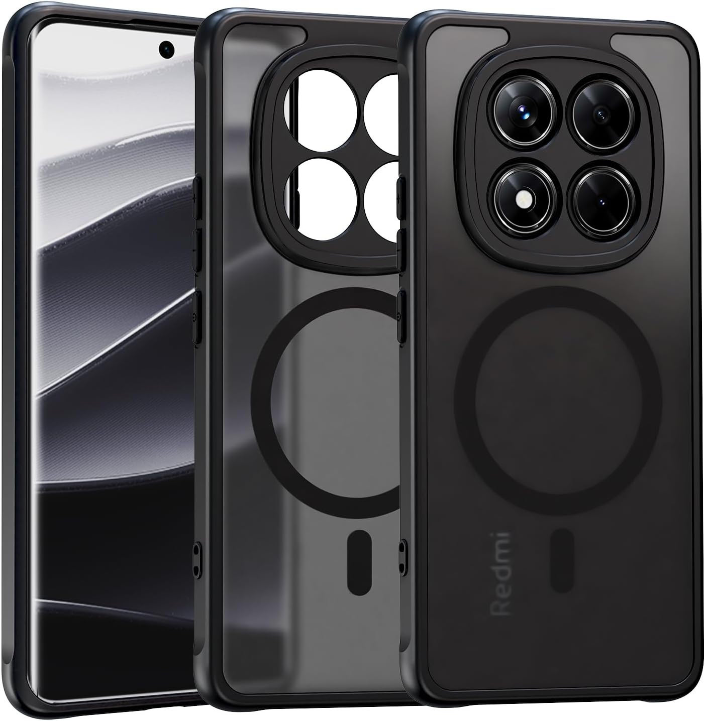 Etui Do Magsafe Czarne Matowe Do Xiaomi Redmi Note 14 Pro 14 Pro 4G