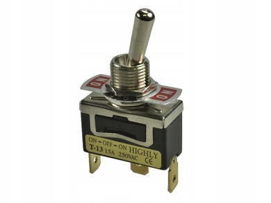 Przełącznik T-13CS ON-OFF-ON 15A 250V 3pin